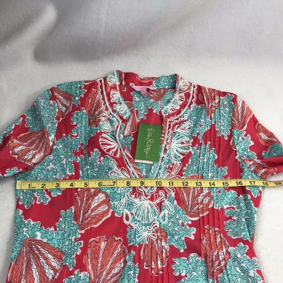 Lilly Pulitzer Sarasota Tunic Top Beaded Shell, XS - Picture 5 of 7